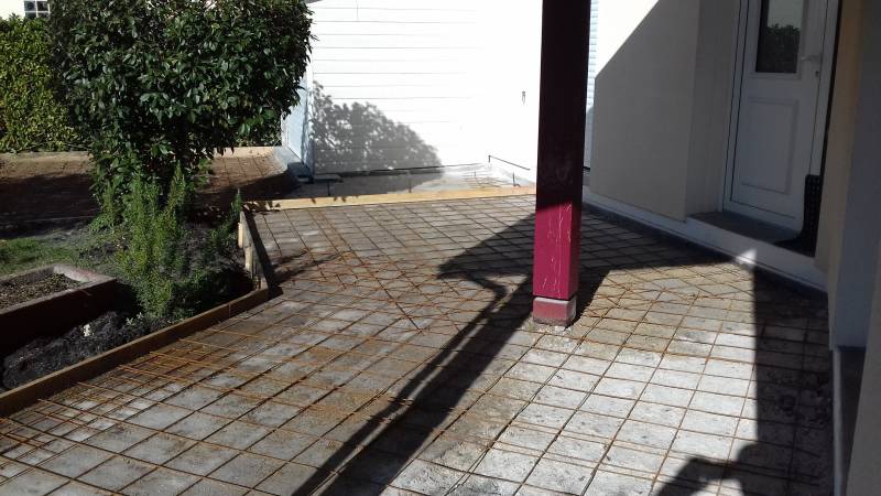 Préparation avant la pose du béton 