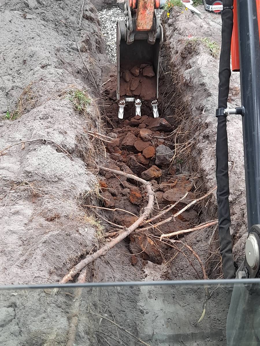 tranchée pour épandage 