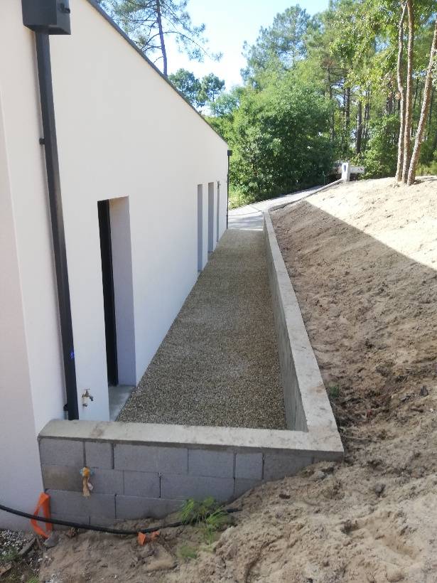 muret de retenu et  protection 